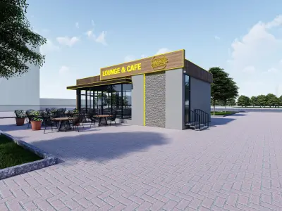COFFEE SHOP 3D model 11
