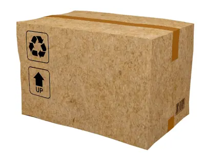 Caja de carton 3D model