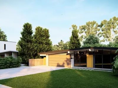  3D Exterior Scene 3D model design garden and landscape 3D model 8