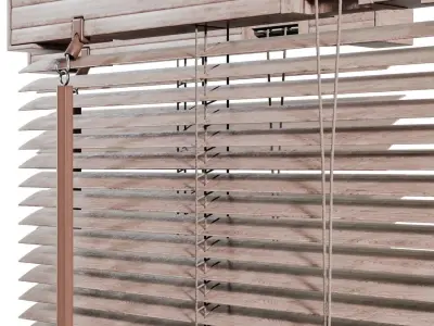 Venetian Wood Blinds 06 3D model