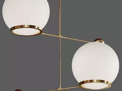 COLUMBIA two spheres hanging from ceiling 3D model