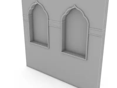 classic bathroom wall 3D model Low-poly 3D model