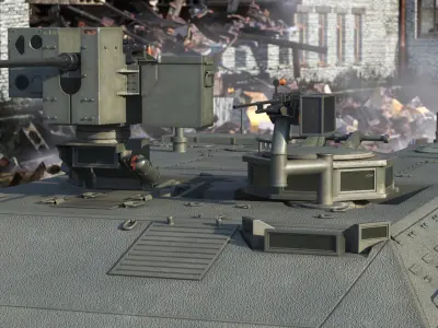  IDF Namer Armored Infantry Carrier Dirty Rigged for Maya 
