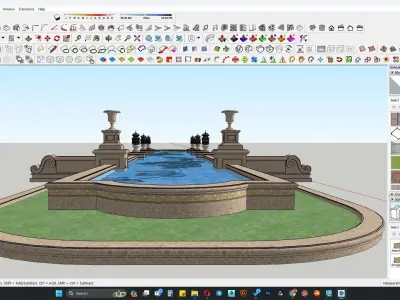 Classical swimming pool 3d model 3D model