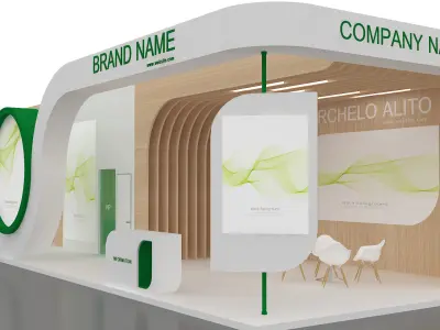 exhibition booth stand 3d model tradeshow 3D model