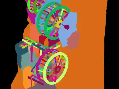 Cliffside - Waterwheel 02 3D model
