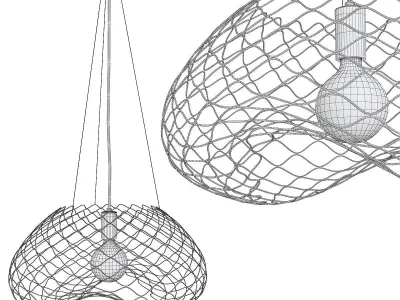 NET CHROME PENDANT LAMP BY PAOLO ULIAN Low-poly 3D model