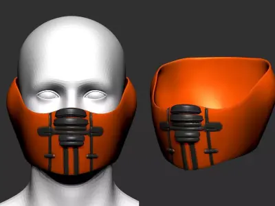 helmet high poly sculpt 3d printable ver 7 3D model 3D model 119