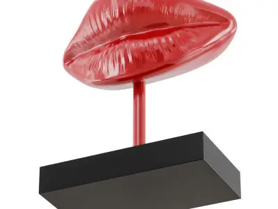 Figurine red lips 16 3D model