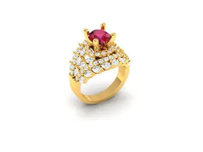 Women Ring  Render 3dm STL OBJ FBX Details 3D print model 423