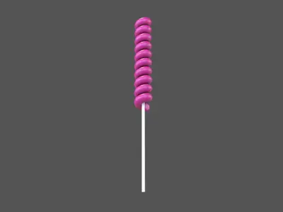Twist Lollipop v1 004 Low-poly 3D model