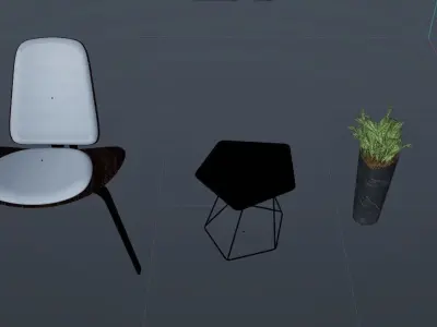 High-tech chair 3D model