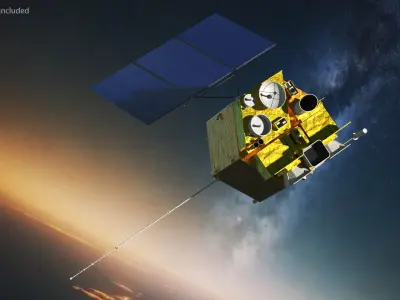  Fengyun 4A Satellite with Planet Earth 