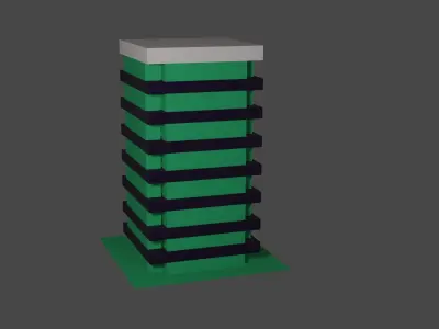 Detailed 3D Building Model for Architectural Visualization Low-poly 3D model