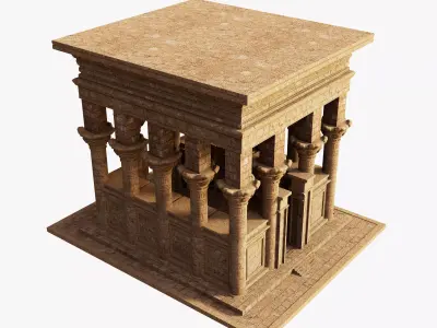 Egypt Trajans Kiosk temple 3D model