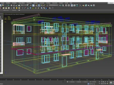 House apartment building Free 3D model purchase