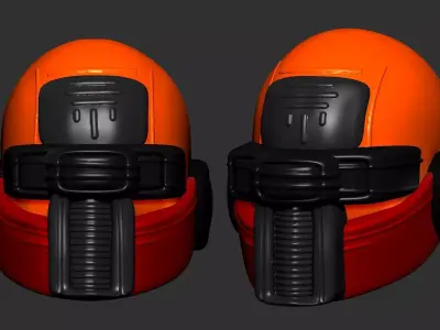 helmet high poly sculpt 3d printable ver 7 3D model 3D model