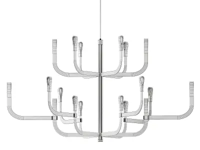 J-US LED aluminium chandelier from LUCEPLAN 3D model