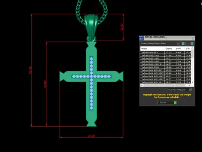 Cross Light Gold 4CP007 3DM STL 3D print model purchase