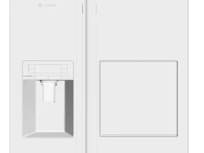 Light fridge with water external water system 3D model