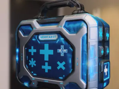 Sci Fi Medical Kit Low-poly 3D model