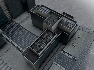 Amsterdam WTC Low-poly 3D model