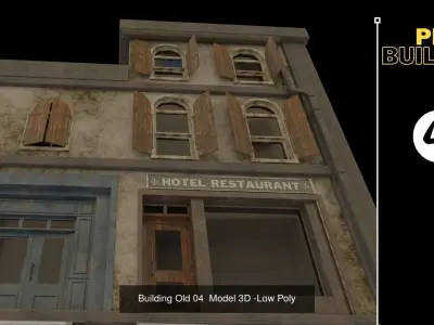 Active street buildings for scenes collection 3D Model Pack