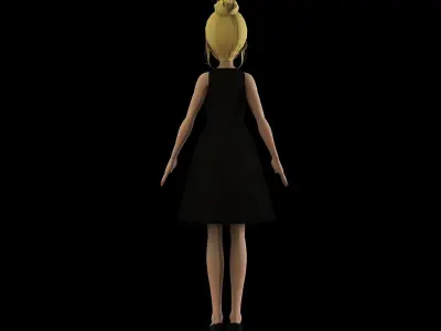 Anime Girl Low Poly Character 19 Low-poly 3D model