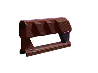 Sci-Fi Laser Gun Pistol AC-14 Low-poly 3D model