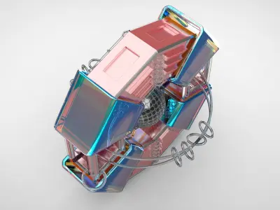 Imaginary spaceship 3D model