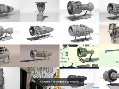 Collection JetEngine 3D Model Pack
