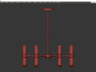 DUAL CHANDELIER Low-poly 3D model