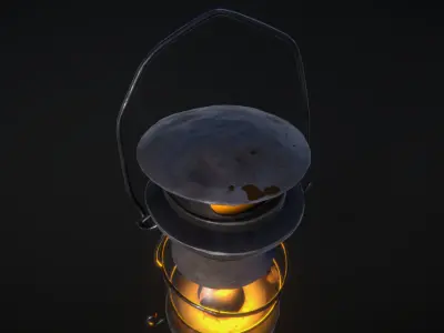 Stylized Lantern Low-poly 3D model