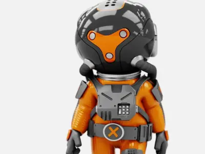 TOON  ASTRONAUT K-3000  RIGGED 3D model