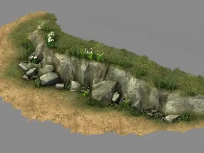 Explore the mountains - hillside - mountain road 4 3D model