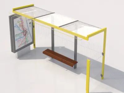 MMCite 310b Bus Shelter 3D model