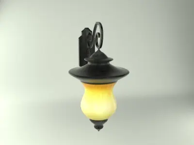 Wall Lamp Low-poly 3D model