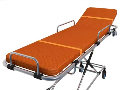 Ambulance Bed 3D Model stretcher 3D model