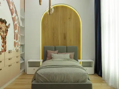 childerin bedroom Low-poly 3D model