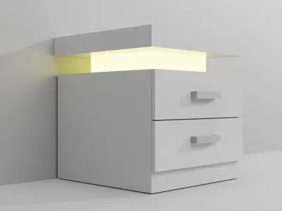 Night Table Low-poly Low-poly 3D model