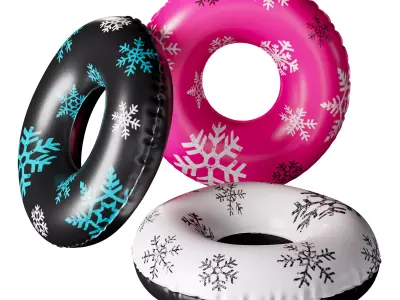 Inflatable ring for riding 3D model