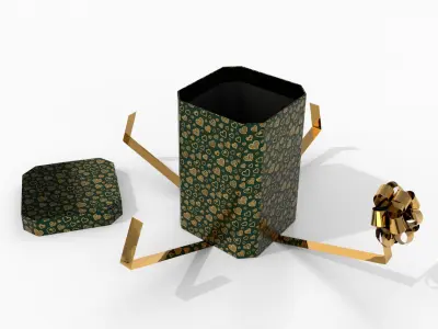  Gift Boxes - Vertical Variety with Glossy Ribbon Rosette 