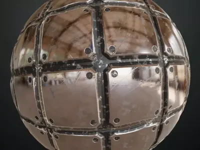 Silver Metal Plate PBR Seamless Texture