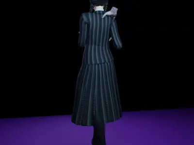 Creepy Goth Girl 3D print model