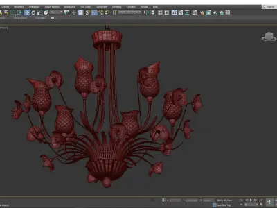 ORCHIDEA 6 LIGHT CHANDELIER Low-poly 3D model