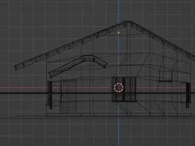 Typical Brazilian lower middle class house 3D model