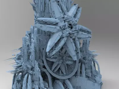 Sci Fi Wraith Satellite City 3D model