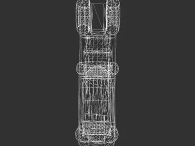 Fantasy Light Green Ray Cannon  Low-poly 3D model