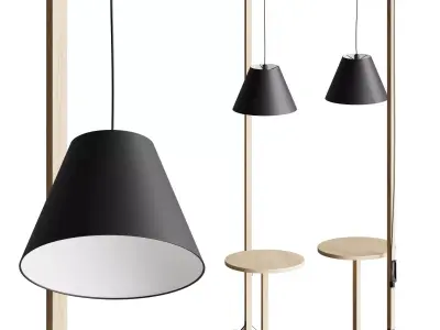 Woodman FLOOR LAMP TABLE 3D model