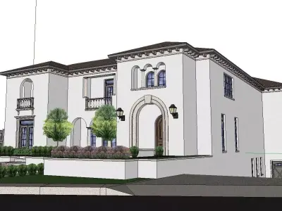 Nobility-History-Castle-Villa-032 architectural house 3D model